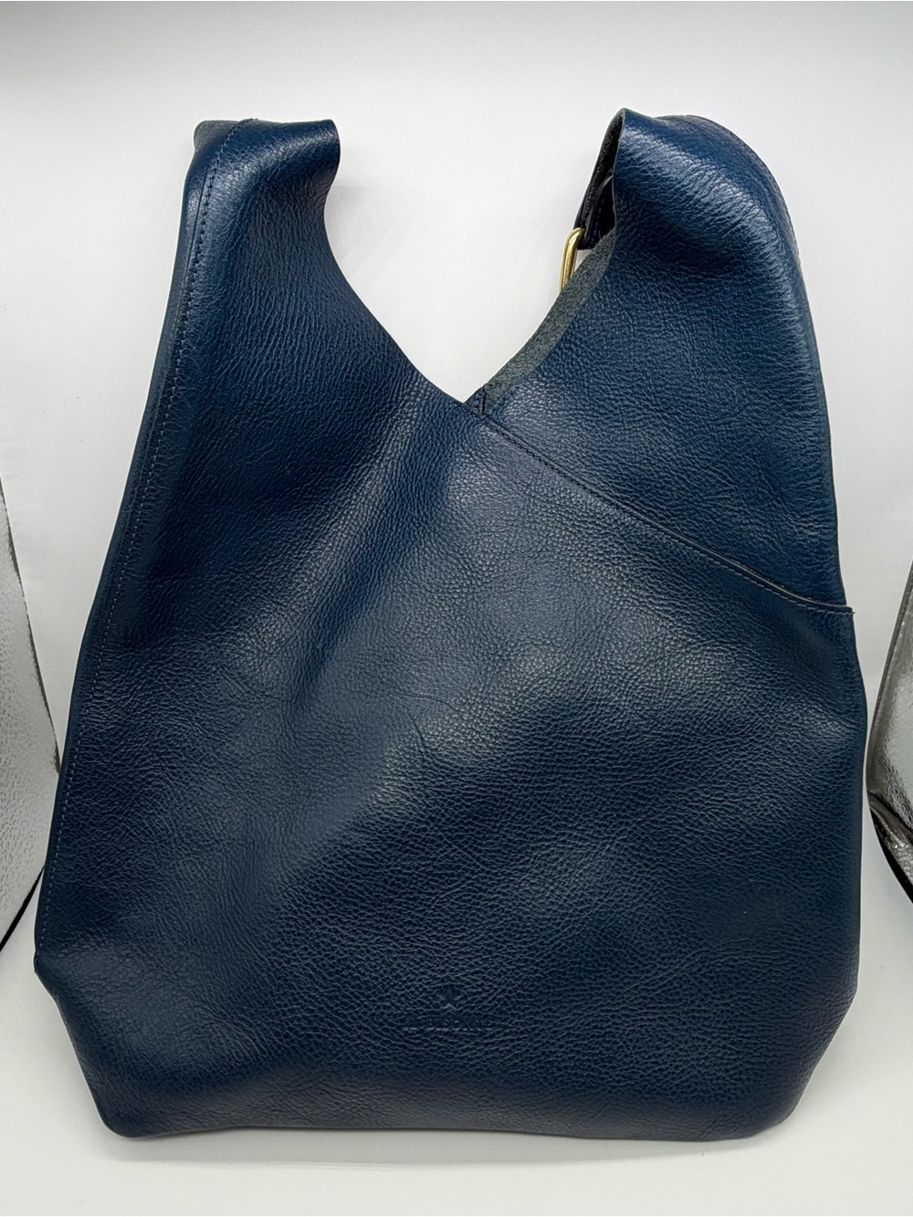 IL Bisonte Malibu Leather shoulder bag, Blu Oltremare (blue), like new! - Picture 4 of 9